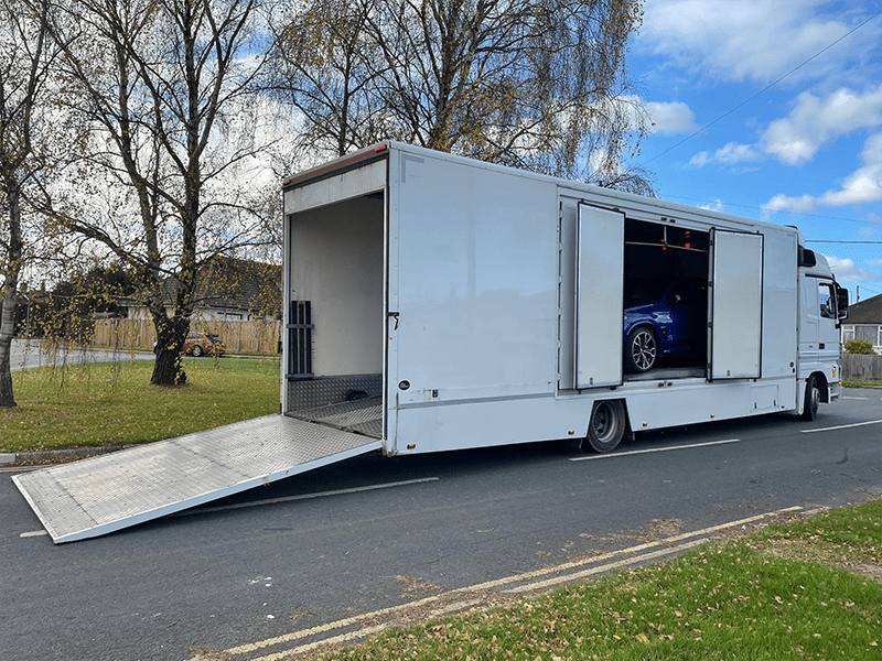 Enclosed transport used to ship cars nationwide